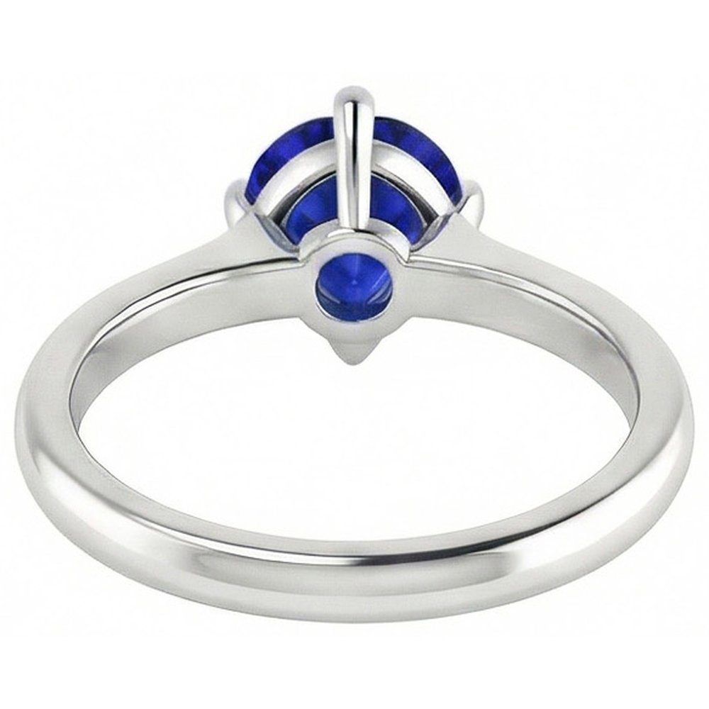 Sapphire Heart Cut Solitaire Engagement Ring