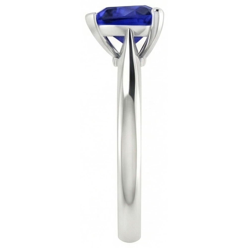 Sapphire Heart Cut Solitaire Engagement Ring