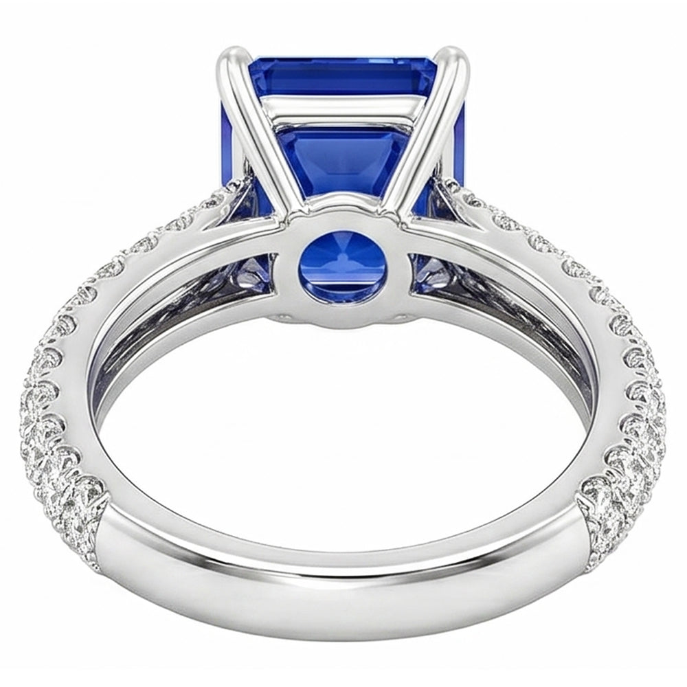 Sapphire Jewelry Radiant Cut Gemstone Ring