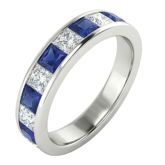 natural princess sapphire 1ct band front view