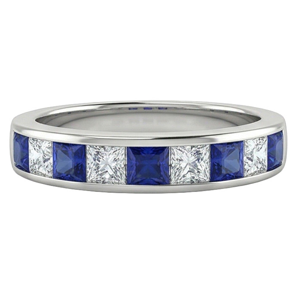 natural princess sapphire 1ct band close up detail
