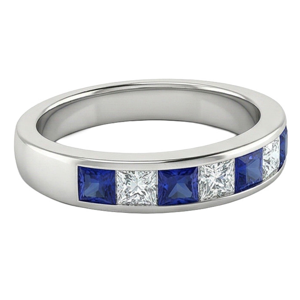 natural princess sapphire 1ct band top view