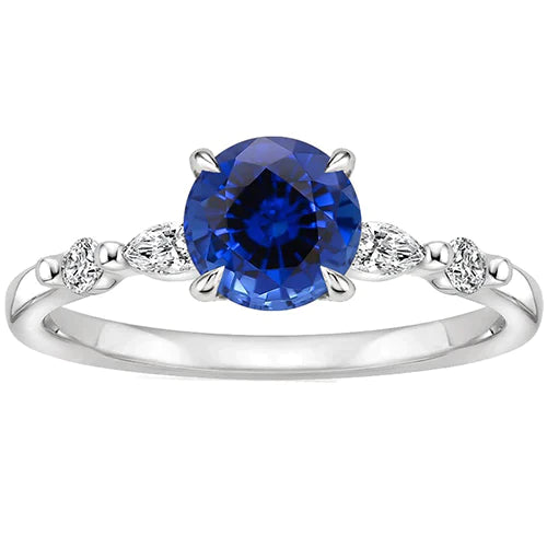 Sapphire And Diamond Anniversary Ring For Women - Gemstone Ring-harrychadent.ca