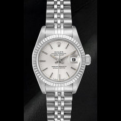 Silver Dial Rolex Lady-Datejust 26 mm Stainless Steel Watch