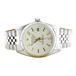 Silver Stick Dial Bezel Two Tone Rolex Date Just Watch Bracelet