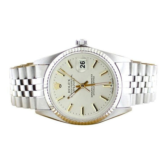 Bezel Two Tone Rolex Date Just Watch
