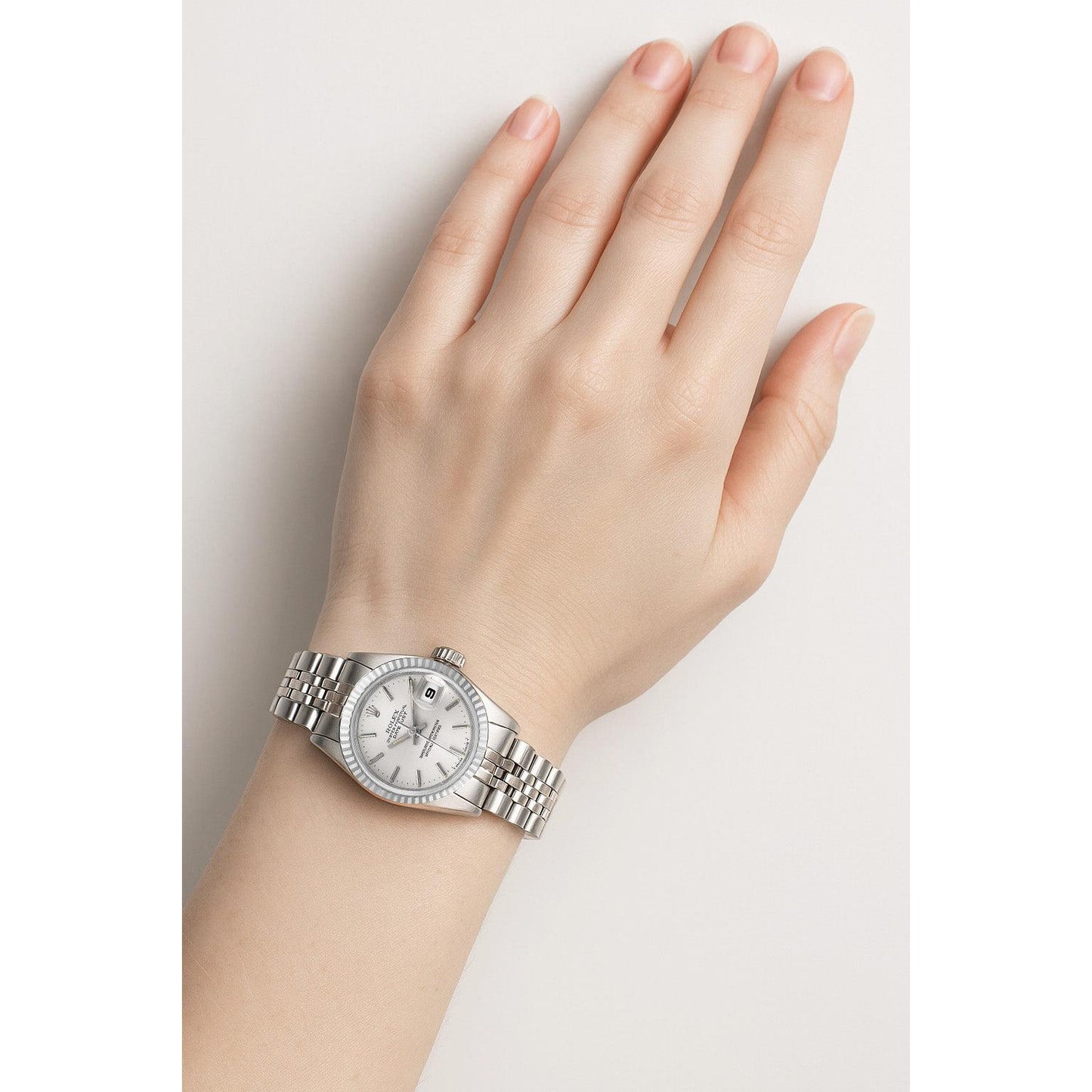 Silver Dial Rolex Lady-Datejust 26 mm Stainless Steel Watch