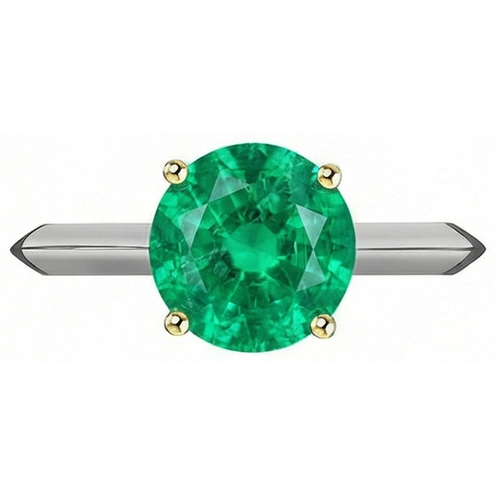 Refined Emerald Gemstone Ring 3 ct – profile view