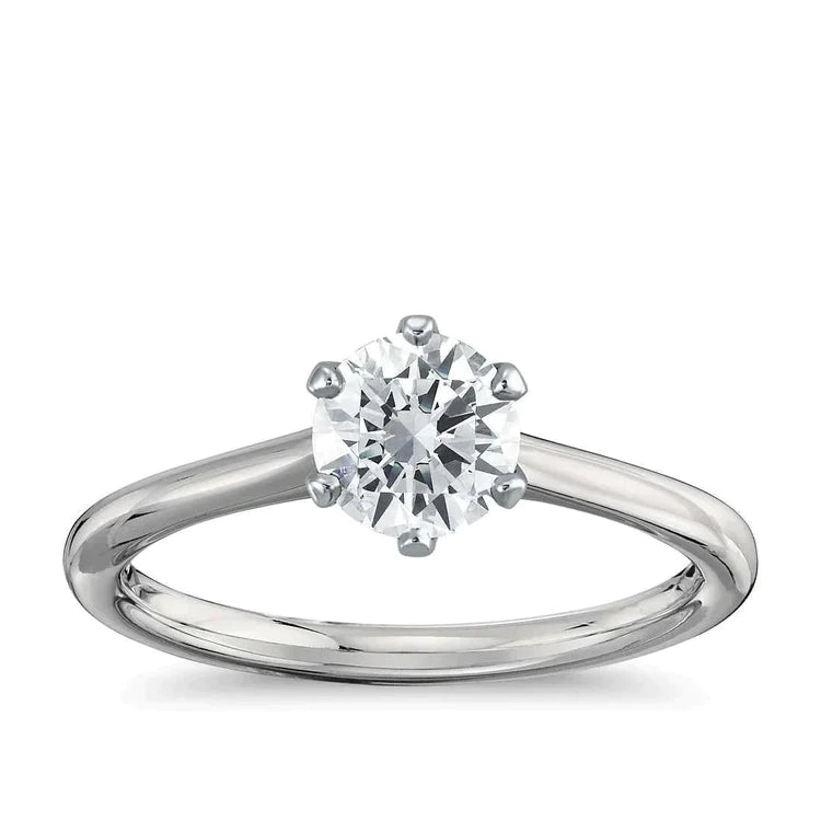 Simple 1 Carat Natural Diamond Ring Engagement