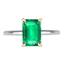 Exquisite 2-ct Emerald Precious Stone Ring