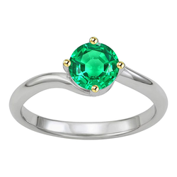 Colombian Emerald Gemstone Ring – GIA-Certified 1 ct 14 Karat