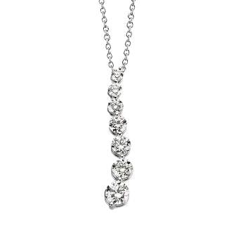 Slide Round Real Diamond Journey Pendant 2.30 Carats