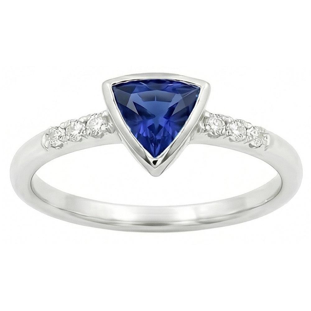 natural round sapphire 0.75ct watch top view