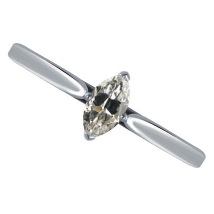 Refined Fine Diamond Solitaire Engagement Ring 1 ct – main view