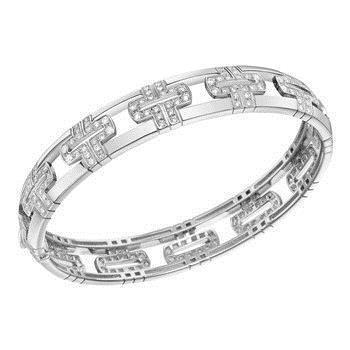 Small Round Cut 4.80 Carats Real Diamond Women Bangle Gold 14K