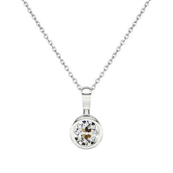 Old Mine Cut Pendant – Diamond 1 ct 14K White Gold