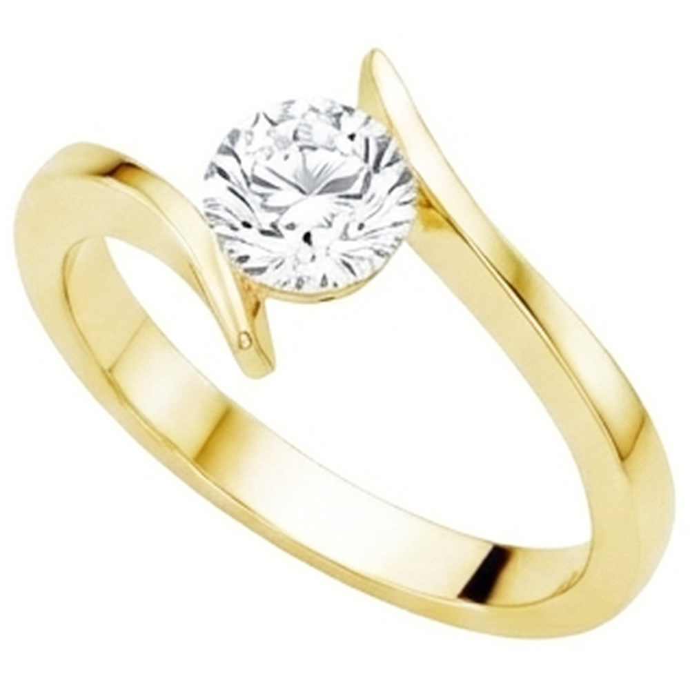 Solitaire 1 Carat Round Real Natural Earth Mined Diamond Anniversary Ring New