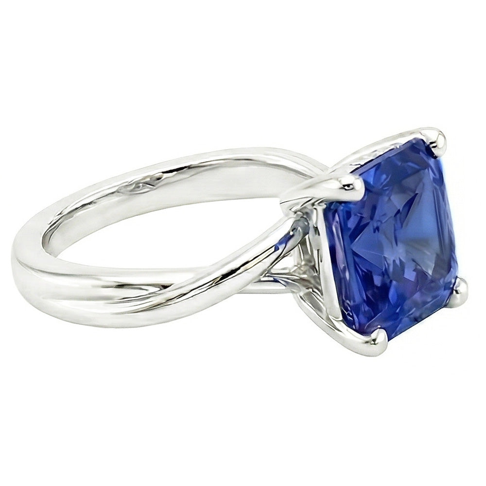 Solitaire 3 Carat Sapphire Engagement Ring