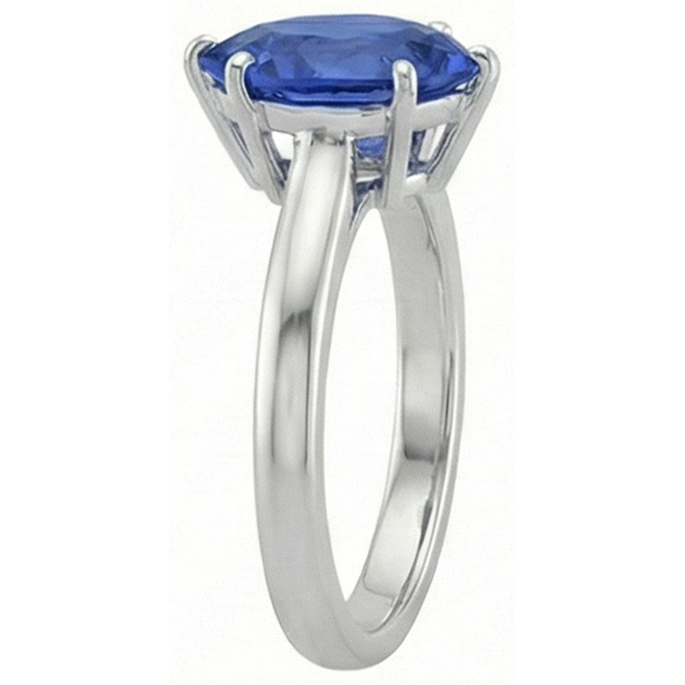 natural pear sapphire 2ct ring on white background