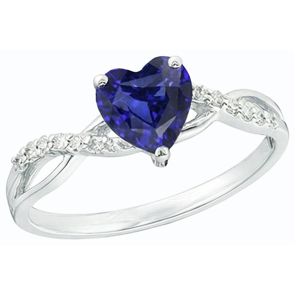 natural round sapphire 2ct ring close up detail