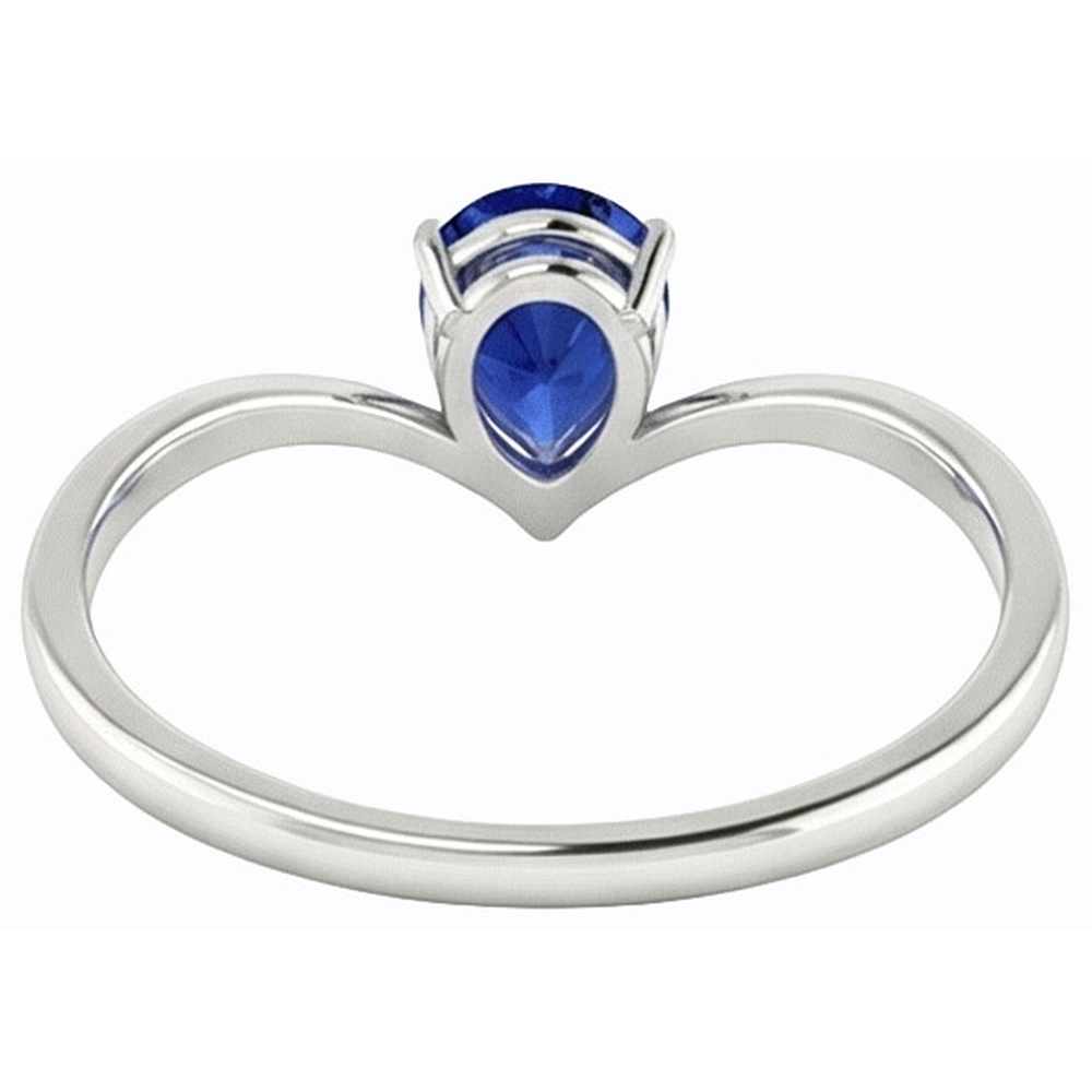 Solitaire Ceylon Sapphire Engagement Ring 1.50 Carats Gold