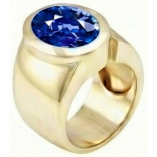 Solitaire Ceylon Sapphire Men's Ring 3 Ct Wedding Anniversary Jewelry