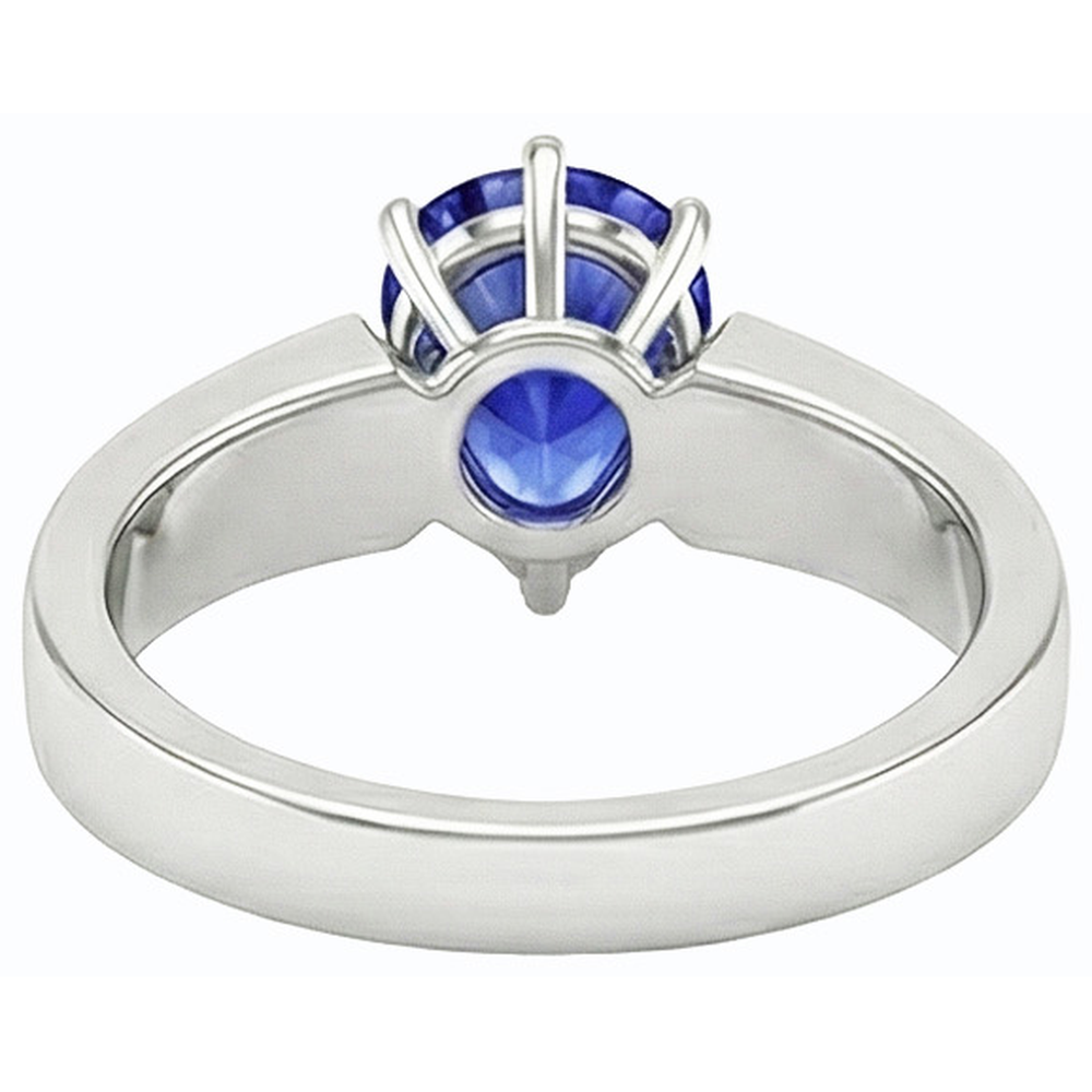 natural pear sapphire 1.50ct ring close up detail