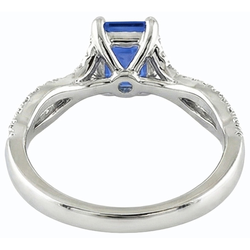 Natural Sapphire Ring 2.50ct - White Gold 14K