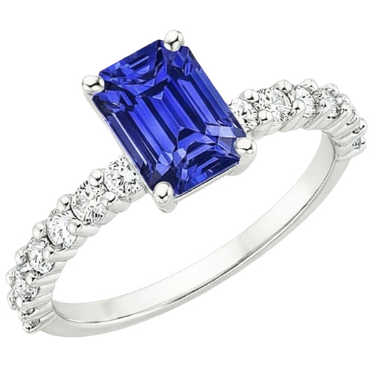natural emerald sapphire 5ct ring side angle