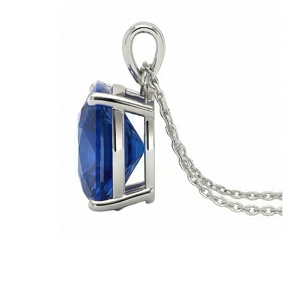natural cushion sapphire 5.50ct pendant top view