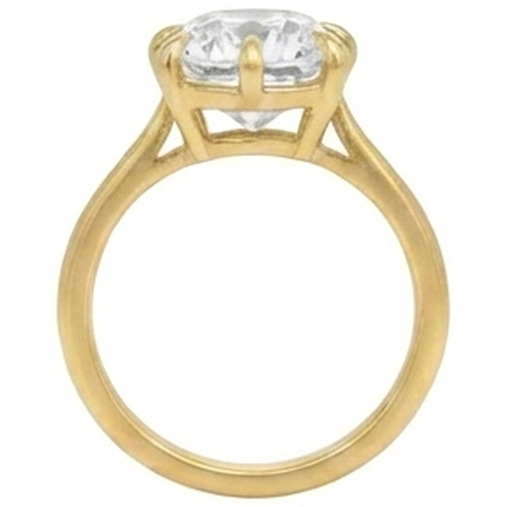 Solitaire Cushion Old Mine Cut Real Natural Earth Mined Diamond ( Not Lab Grown ) Ring 3.50 Carats Ladies Jewelry