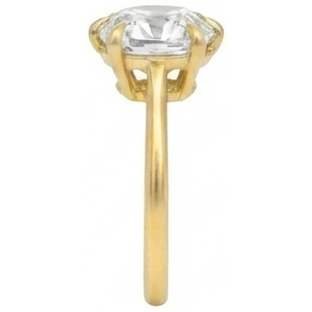 Solitaire Cushion Old Mine Cut Real Natural Earth Mined Diamond ( Not Lab Grown ) Ring 3.50 Carats Ladies Jewelry