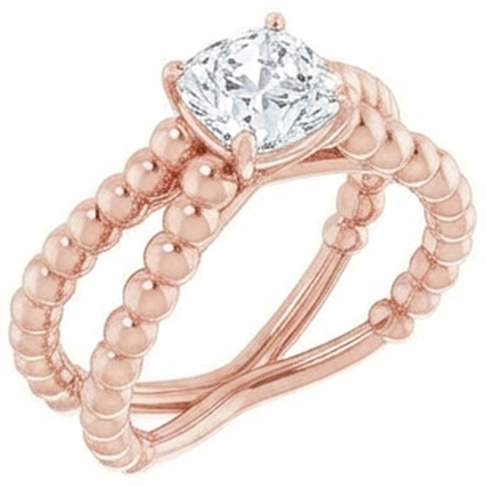 natural round diamond 3.50ct ring side angle