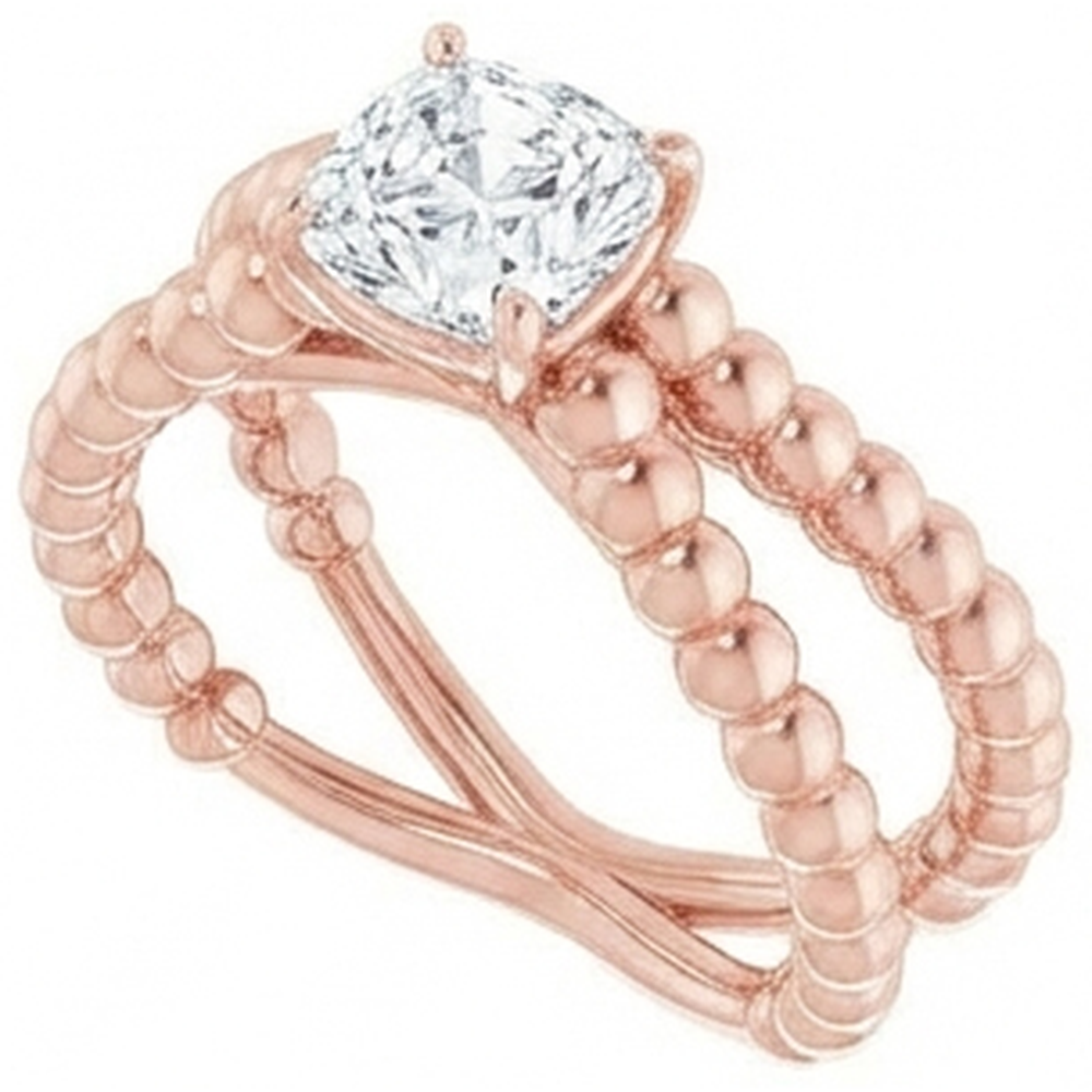 natural round diamond 3.50ct ring top view