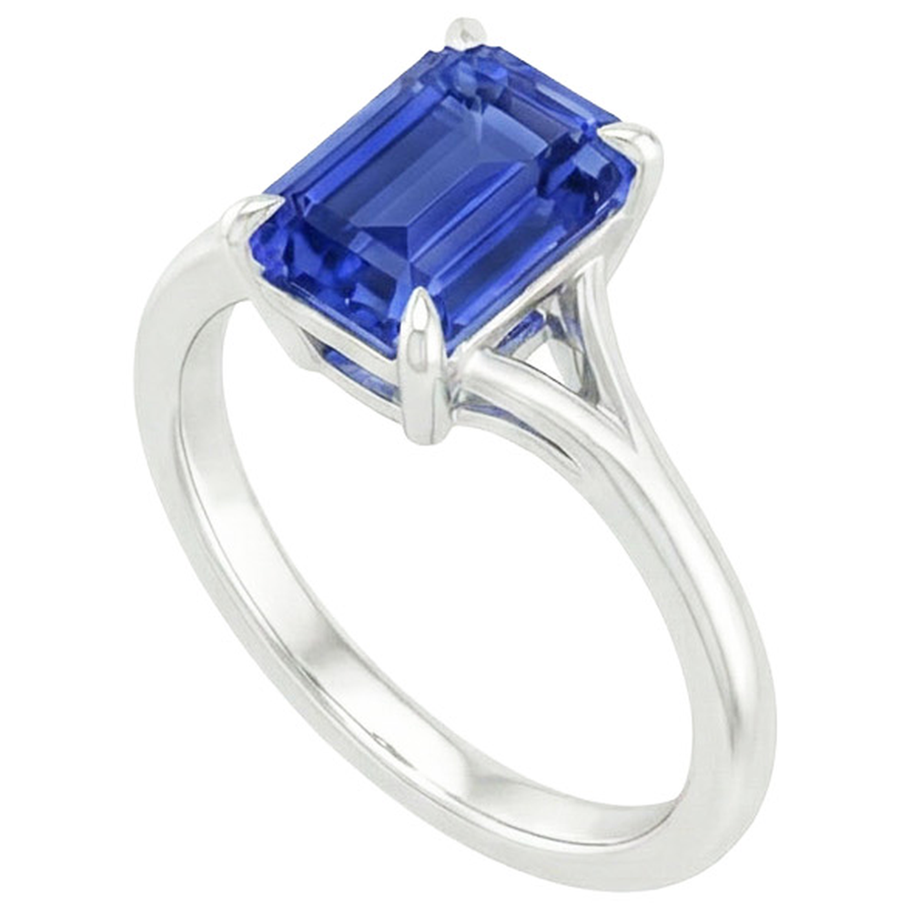natural emerald sapphire 2.50ct ring close up detail