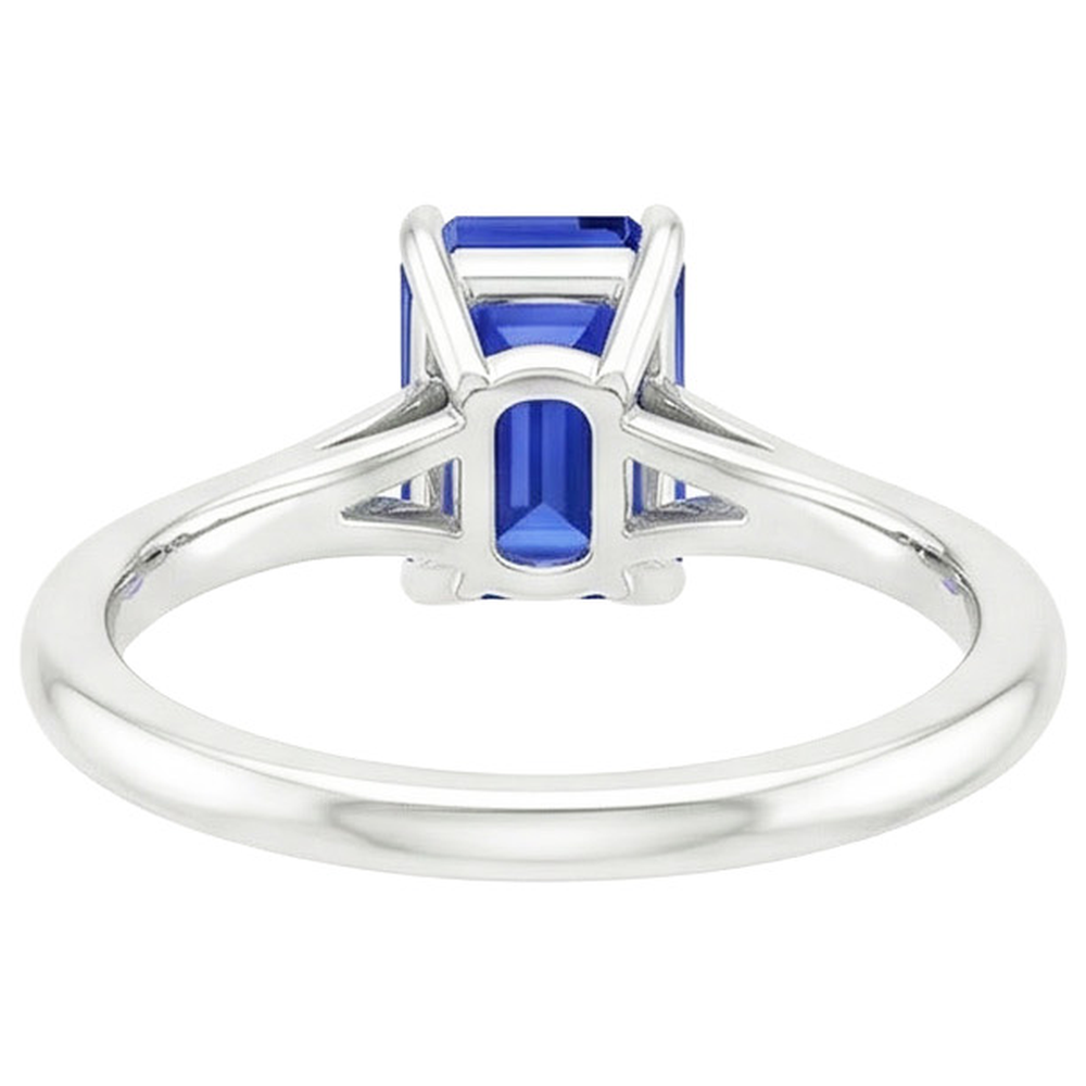 natural emerald sapphire 2.50ct ring top view