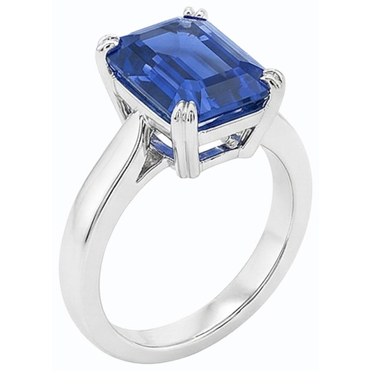 natural emerald sapphire 2.50ct ring front view