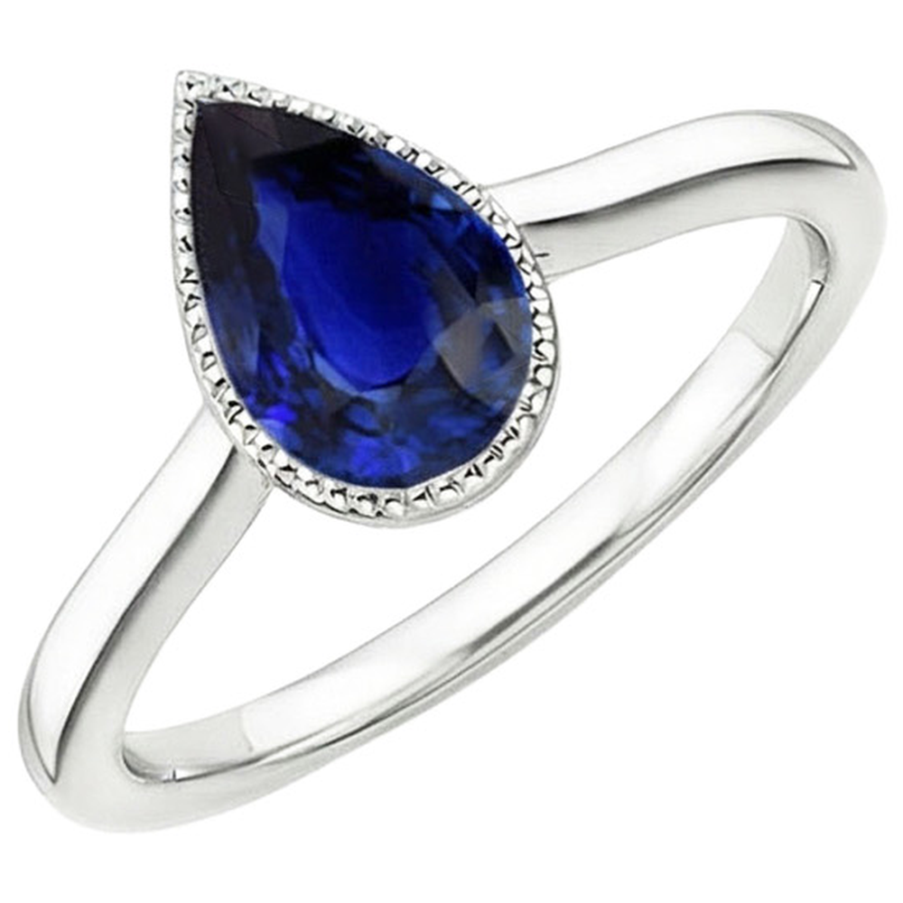 natural pear sapphire 2.50ct watch close up detail