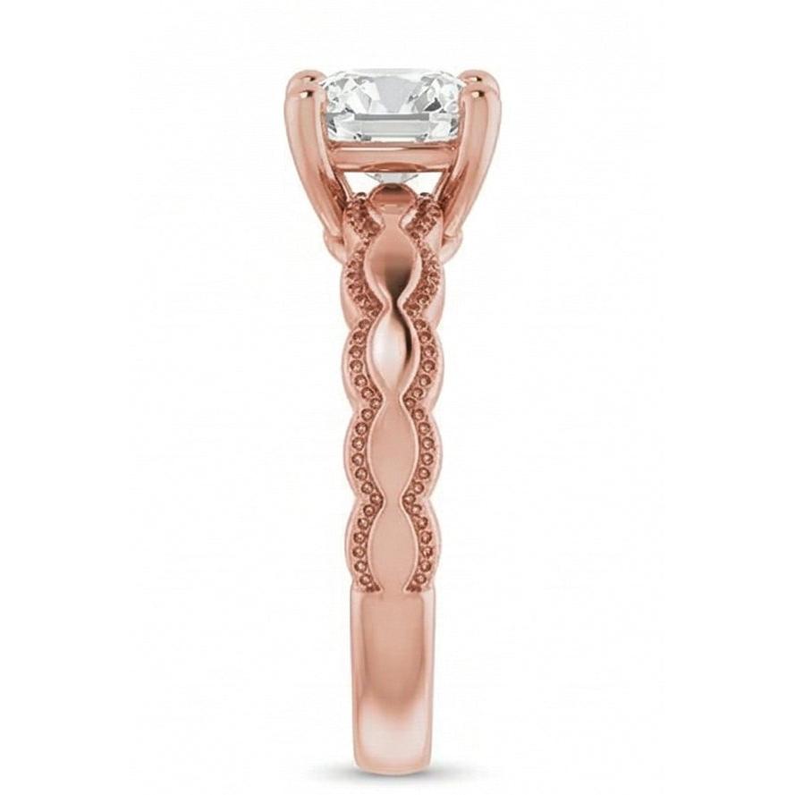 Solitaire Engagement Ring Old Cut Cushion Natural Earth Mined Diamond 2.50 Carats