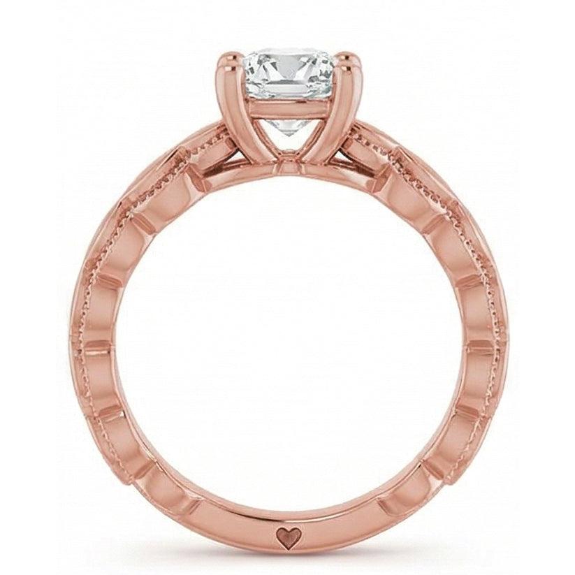 natural round diamond 2.50ct ring top view