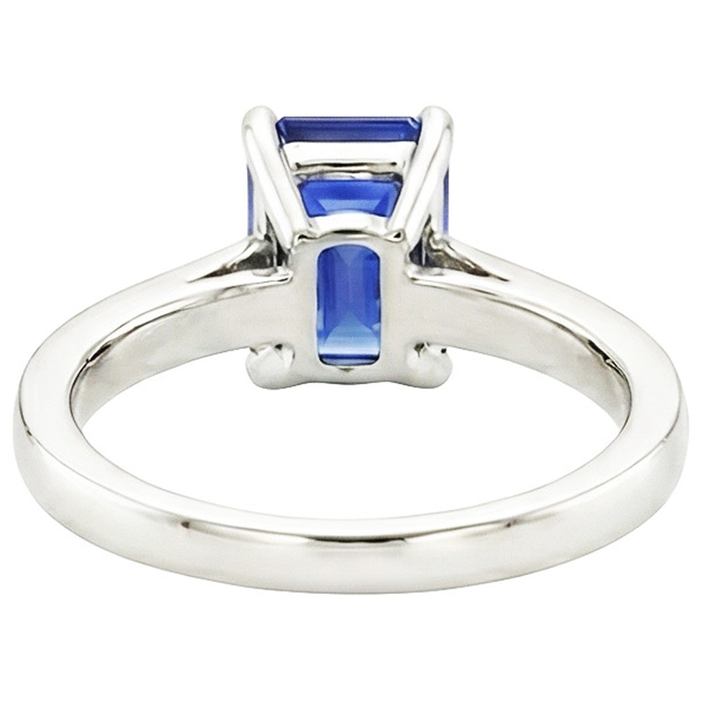 natural emerald sapphire 2ct ring top view