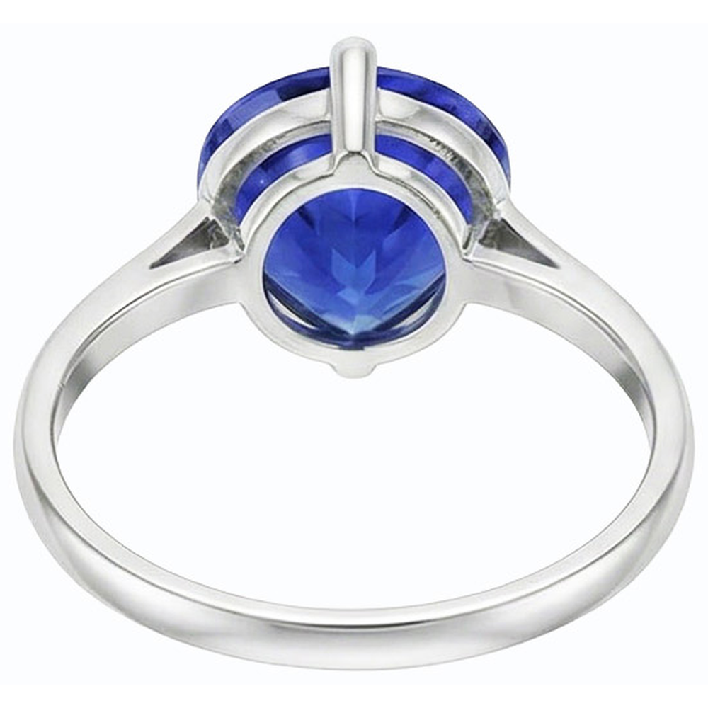 Solitaire Gemstone Jewelry Ring Pear Sri Lankan Sapphire 4 Carats