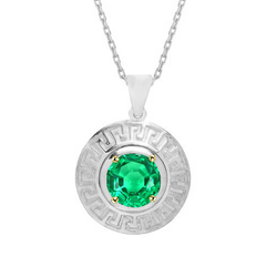 GIA-Certified Emerald Gemstone Pendant 1 ct – 14 Karat Two Tone