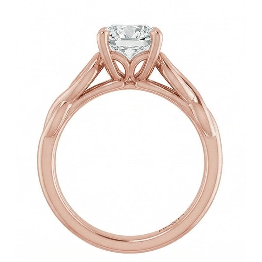 Solitaire Genuine Cushion Old Mine Cut Natural Earth Mined Diamond ( Not Lab Grown ) Ring Infinity Style 3 Carats