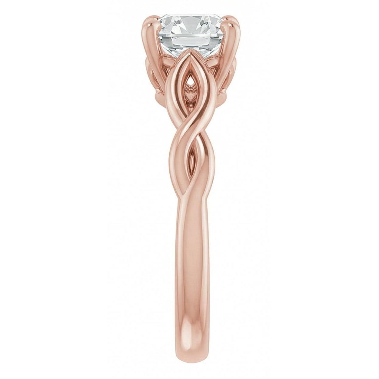 Solitaire Genuine Cushion Old Mine Cut Natural Earth Mined Diamond ( Not Lab Grown ) Ring Infinity Style 3 Carats