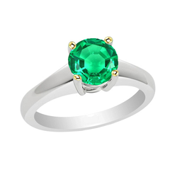 Natural GIA-Certified Fine Emerald Colored Stone Ring 2 ct