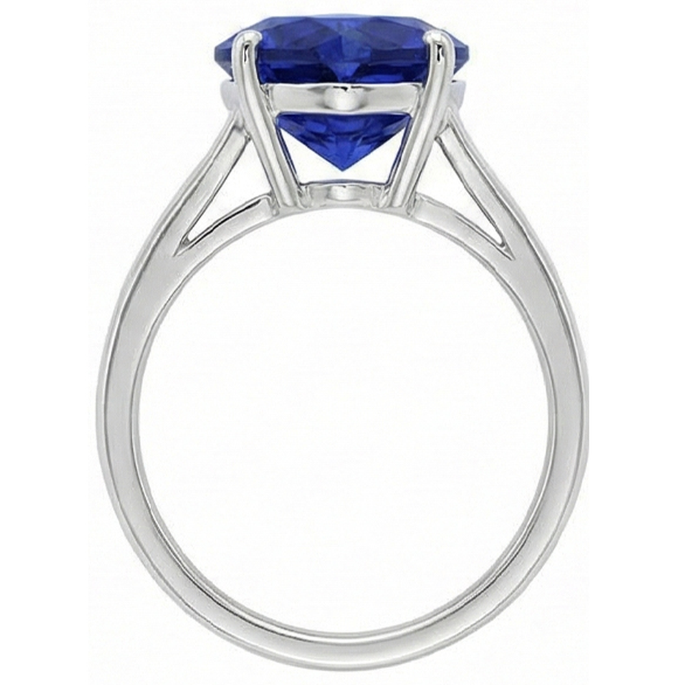 natural heart sapphire 2.50ct ring profile view