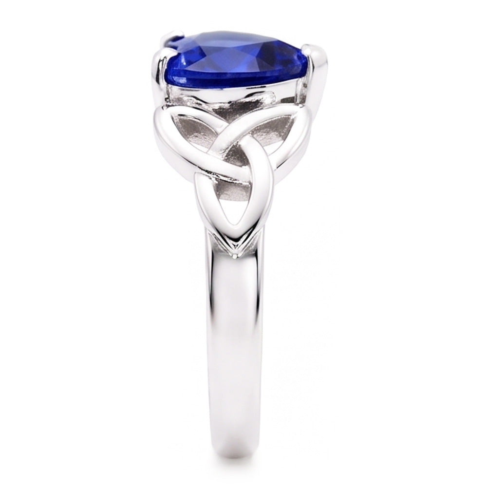 Solitaire Heart Cut Ring Vintage Style Sri Lankan Sapphire 2 Carats