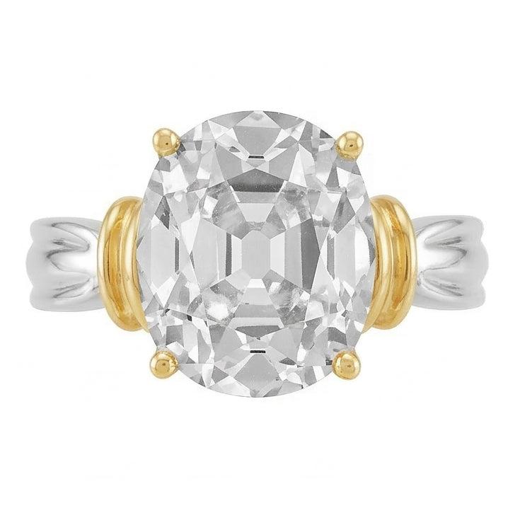 Natural Brilliant Diamond Solitaire Engagement Ring – front view