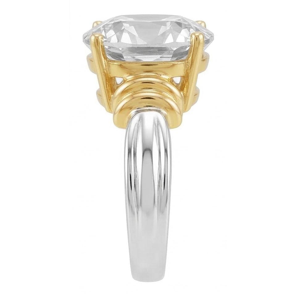 Luxurious Brilliant Diamond Solitaire Engagement Ring 5 ct – side view